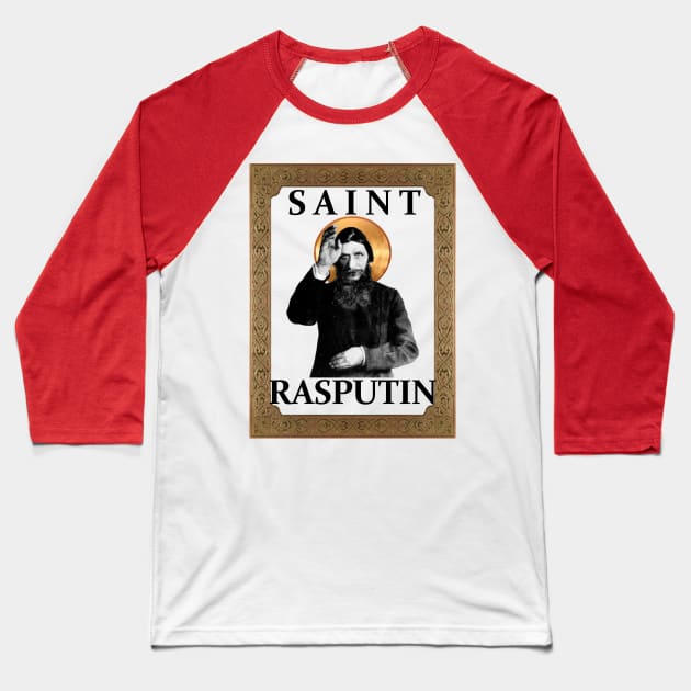 Saint Rasputin Baseball T-Shirt by asimplefool